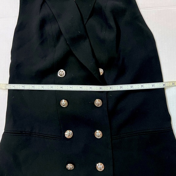 NWT Bebe Cross-back Vest dress jet black size Medium - Picture 7 of 7